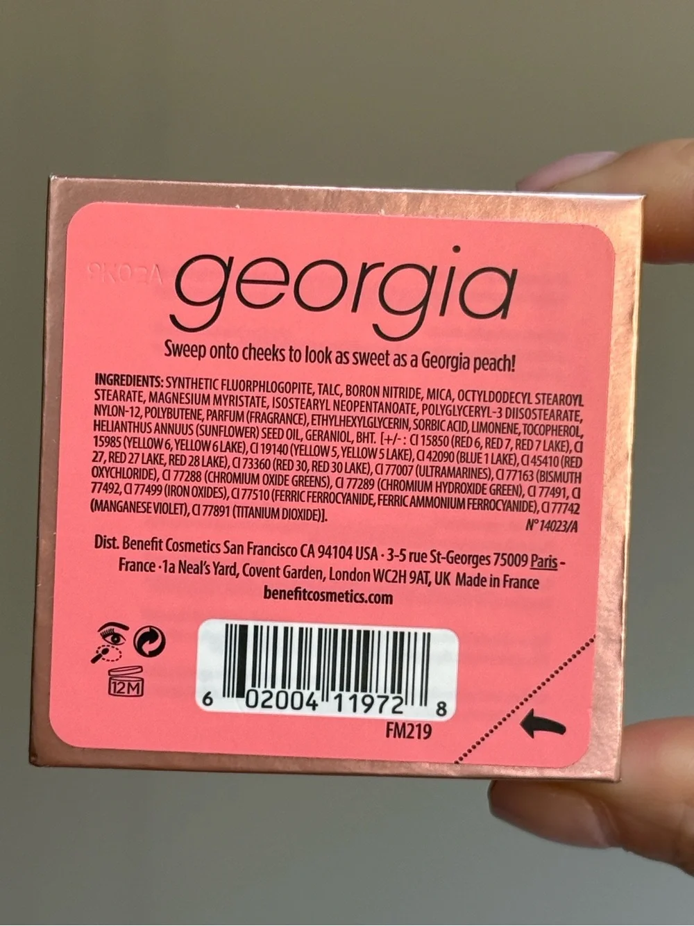 Benefit Georgia Blush w/ Brush